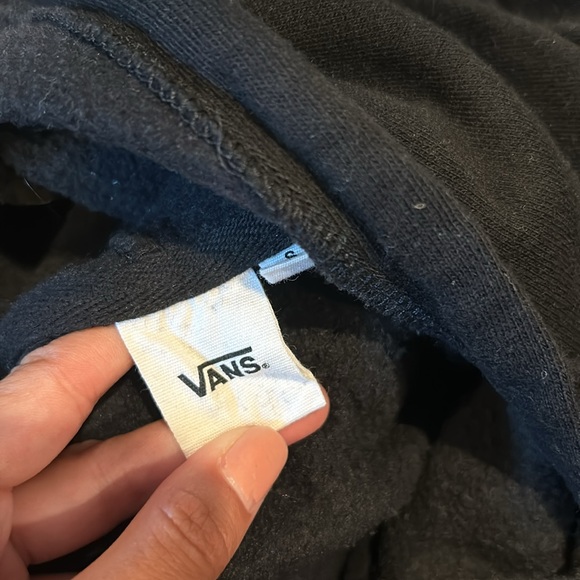 Cropped checkered sleeved vans hoodie - Picture 2 of 3